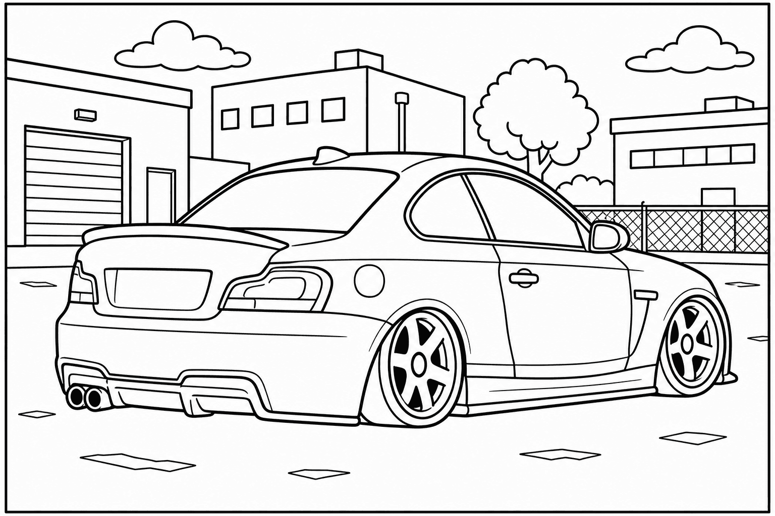 BMW 1M Coupe E82 coloring page