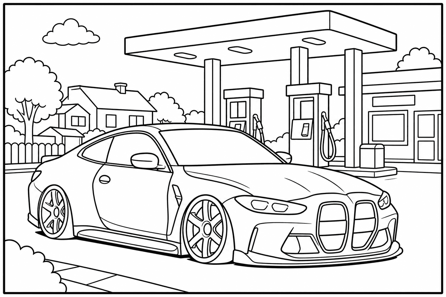 BMW M4 Competition G82 coloring page