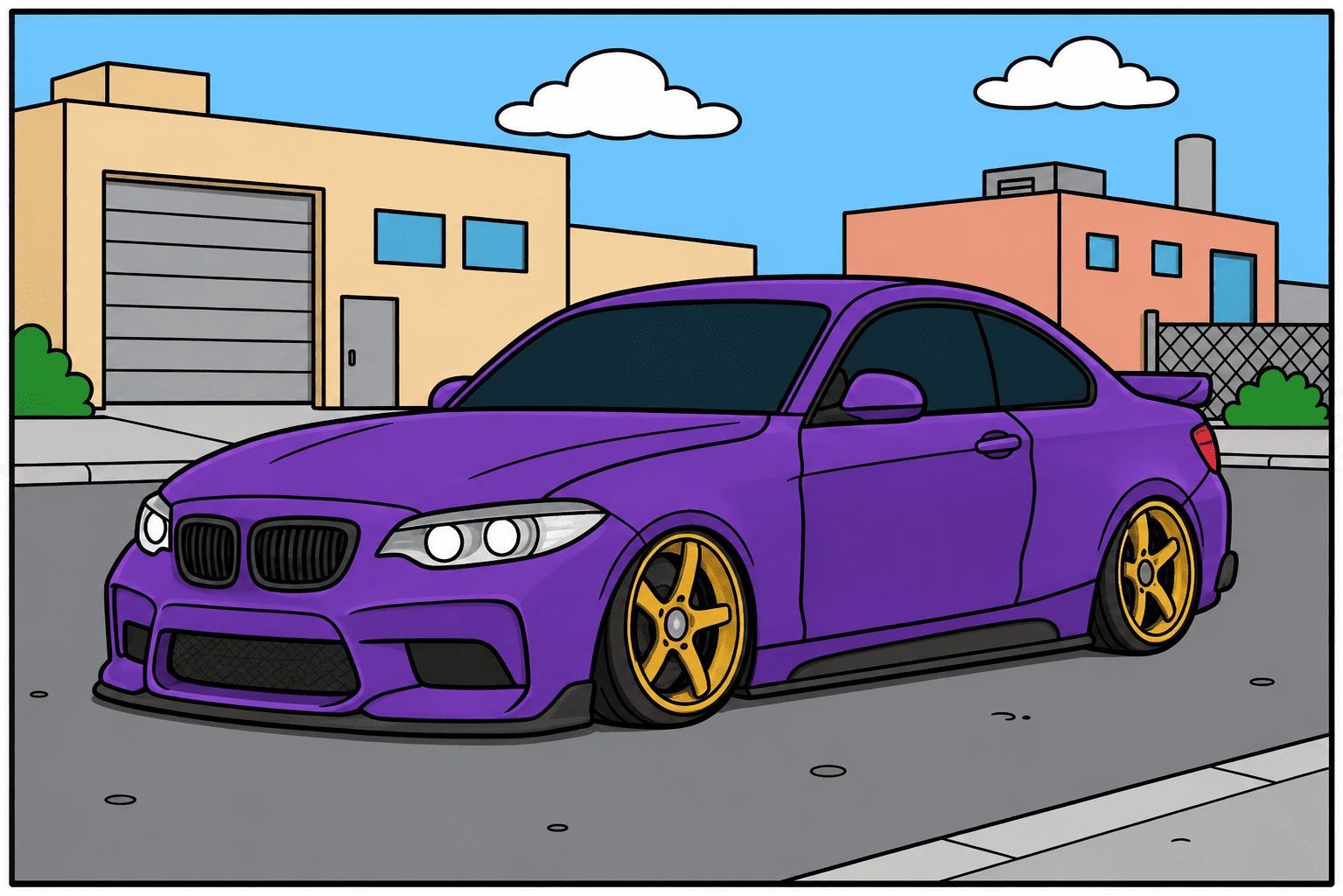 BMW Invasion — car coloring book cover