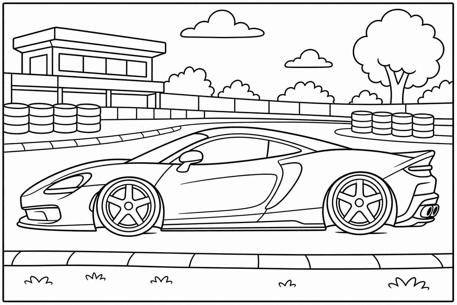 McLaren GT coloring page from the Exotic Cars Club book