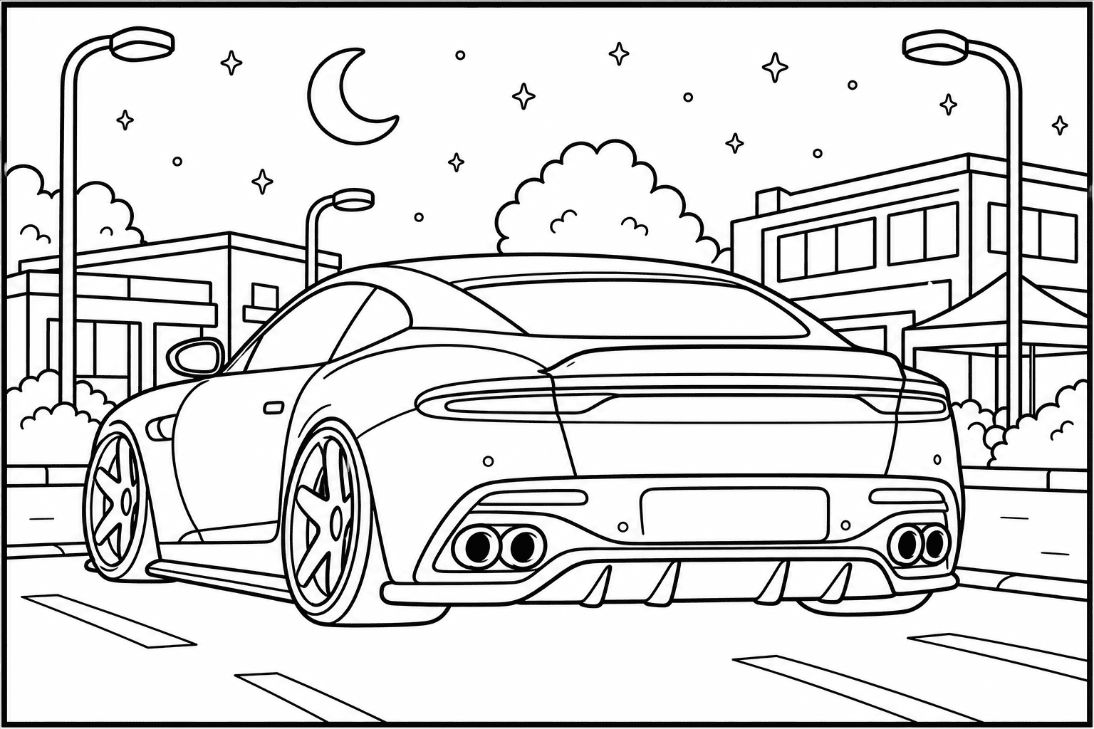 Aston Martin DBS Superleggera coloring page from the Exotic Cars Club book