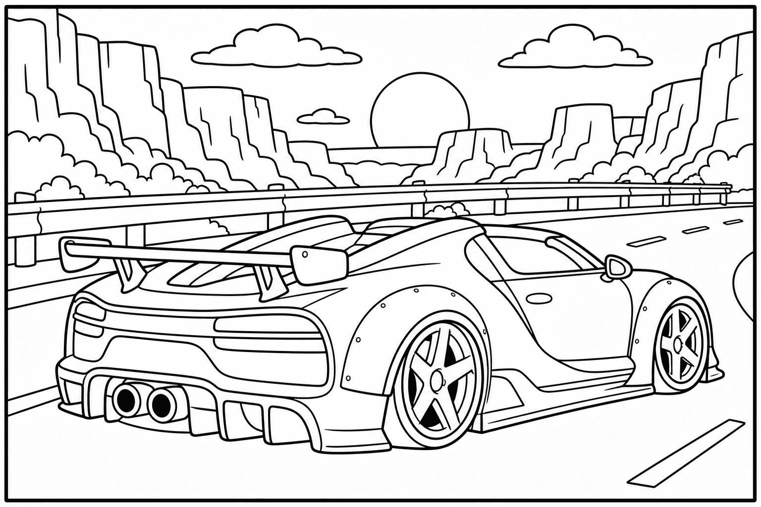 Bugatti Mistral coloring page from the Exotic Cars Club book