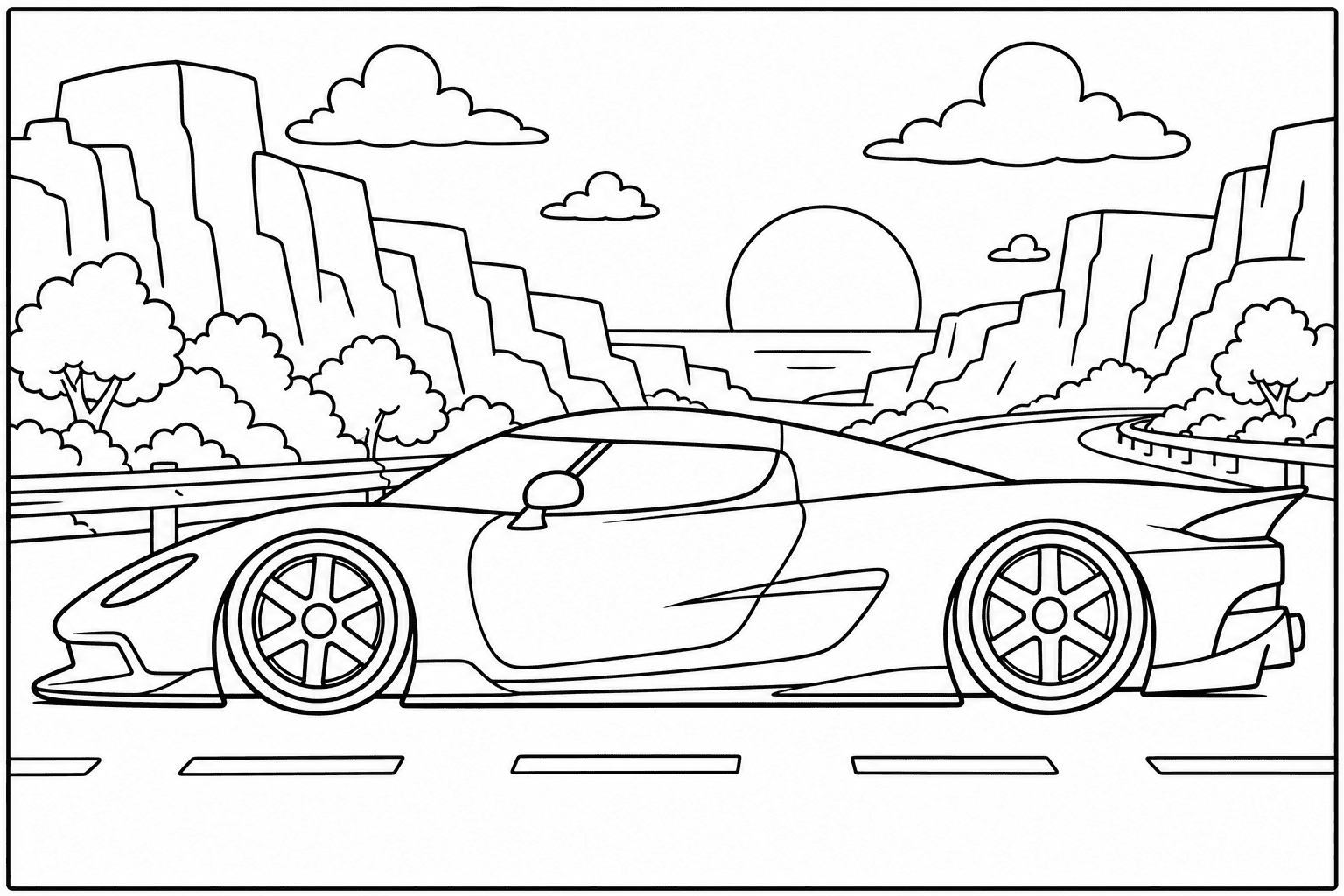 Koenigsegg Jesko Absolut coloring page from the Exotic Cars Club book