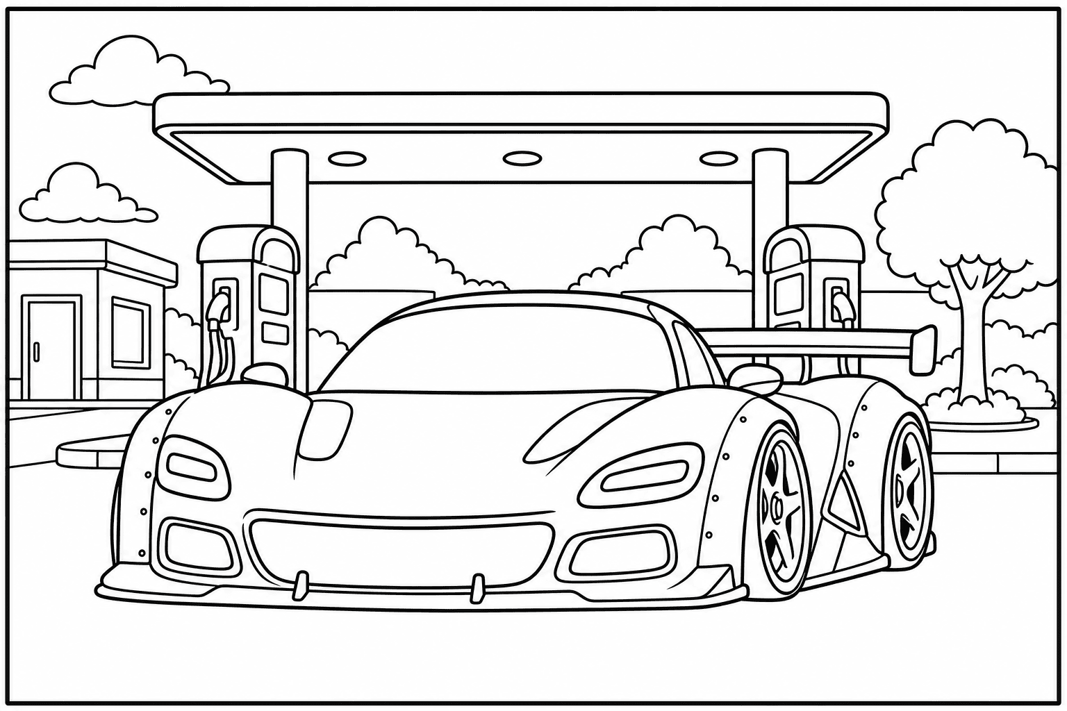 Ferrari Daytona SP3 coloring page from the Exotic Cars Club book