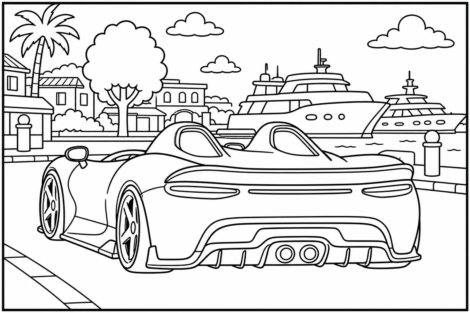 McLaren Elva coloring page from the Exotic Cars Club book