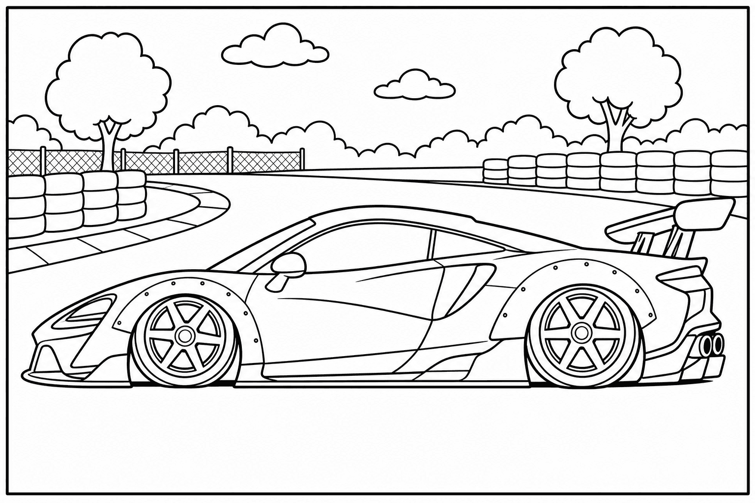 McLaren Artura coloring page from the Exotic Cars Club book