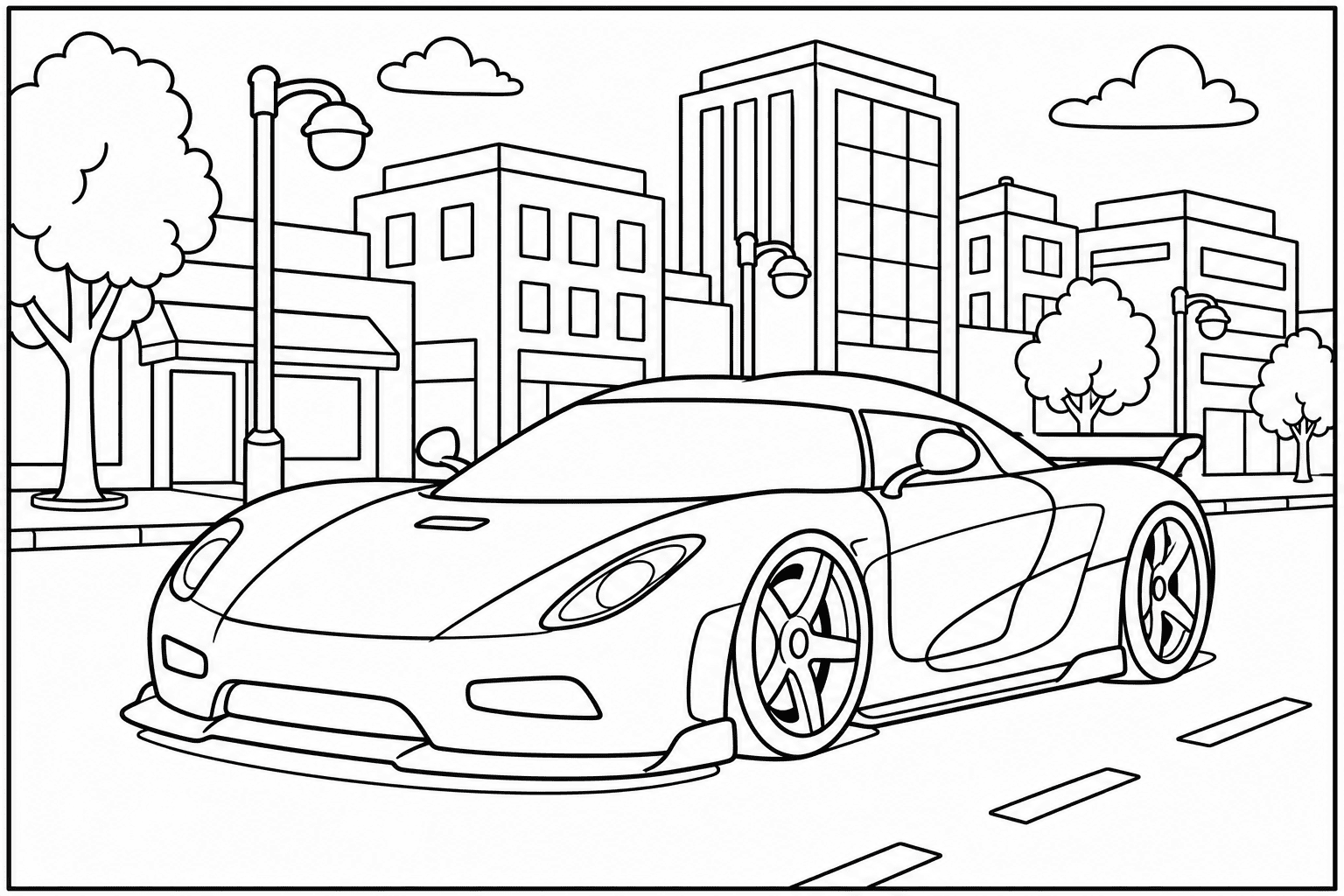 Koenigsegg Regera coloring page from the Exotic Cars Club book