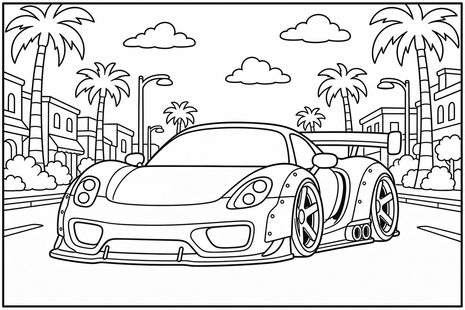 Porsche 918 Spyder coloring page from the Exotic Cars Club book