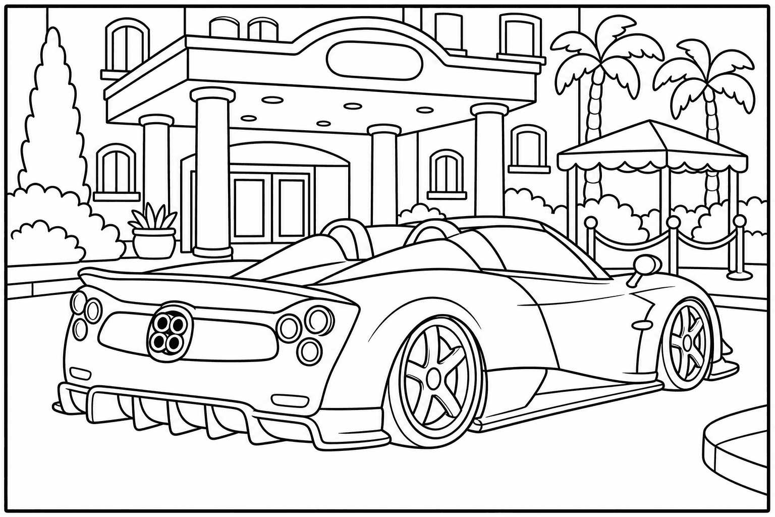 Pagani Huayra Roadster BC coloring page from the Exotic Cars Club book
