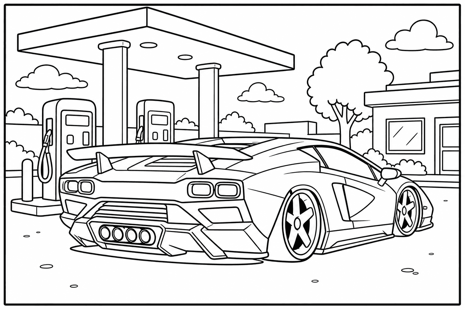 Lamborghini Countach LPI 800-4 coloring page from the Exotic Cars Club book