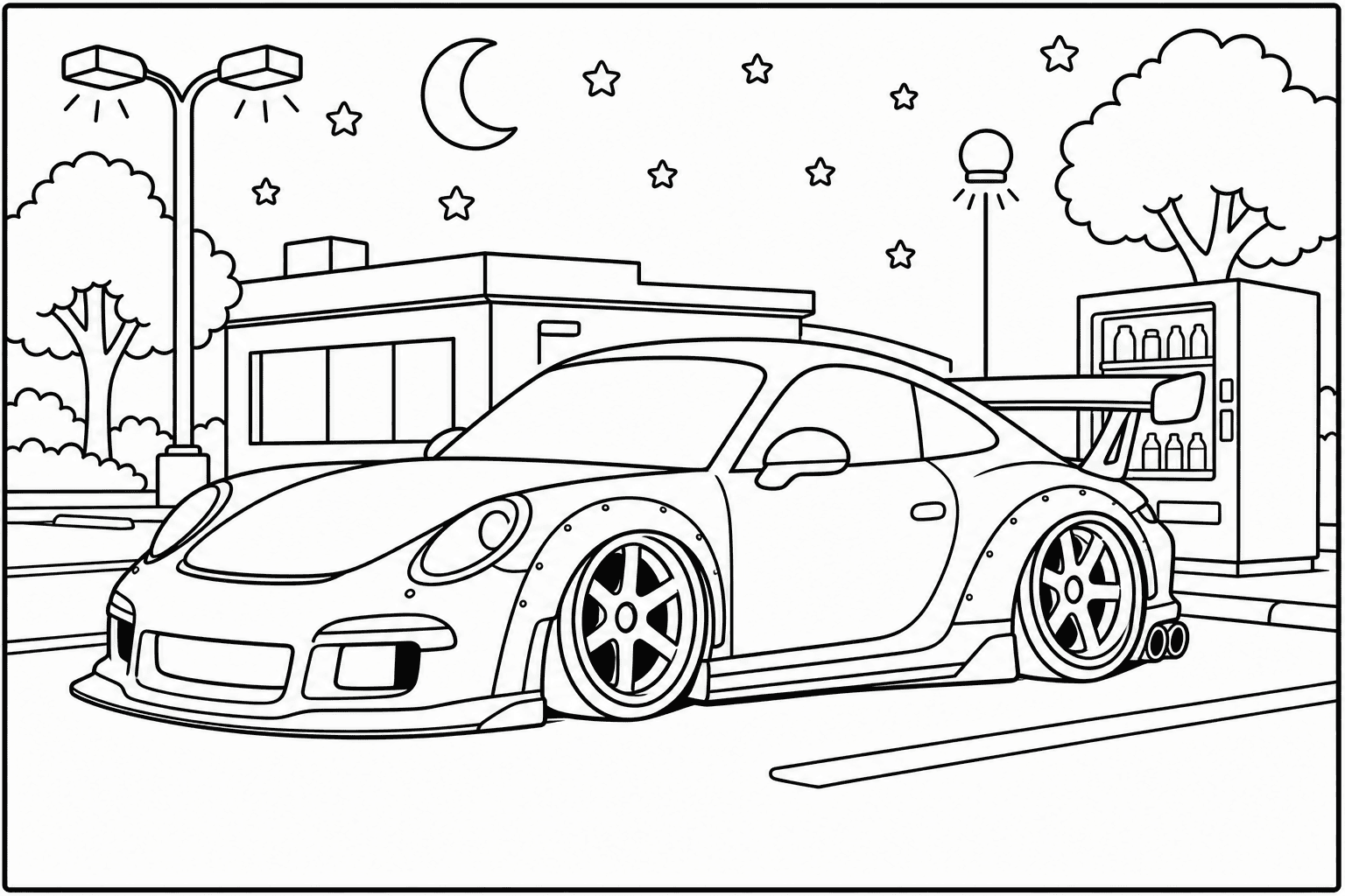 Porsche 911 GT3 991.1 coloring page
