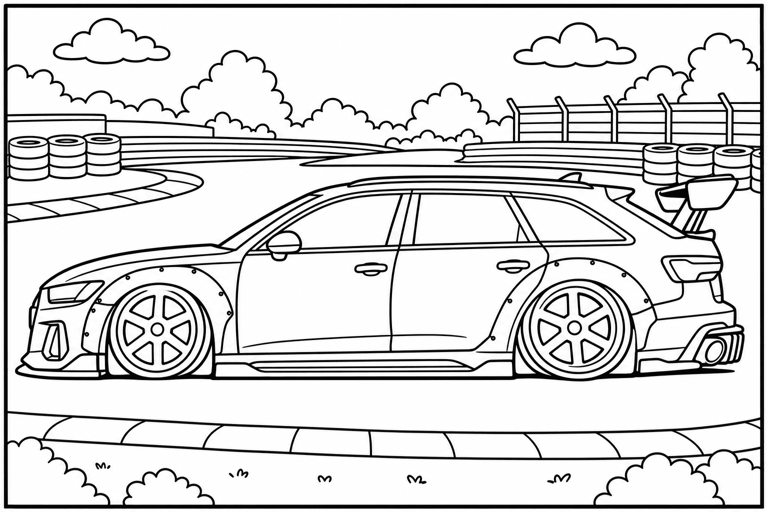 Audi RS6 Avant C8 coloring page