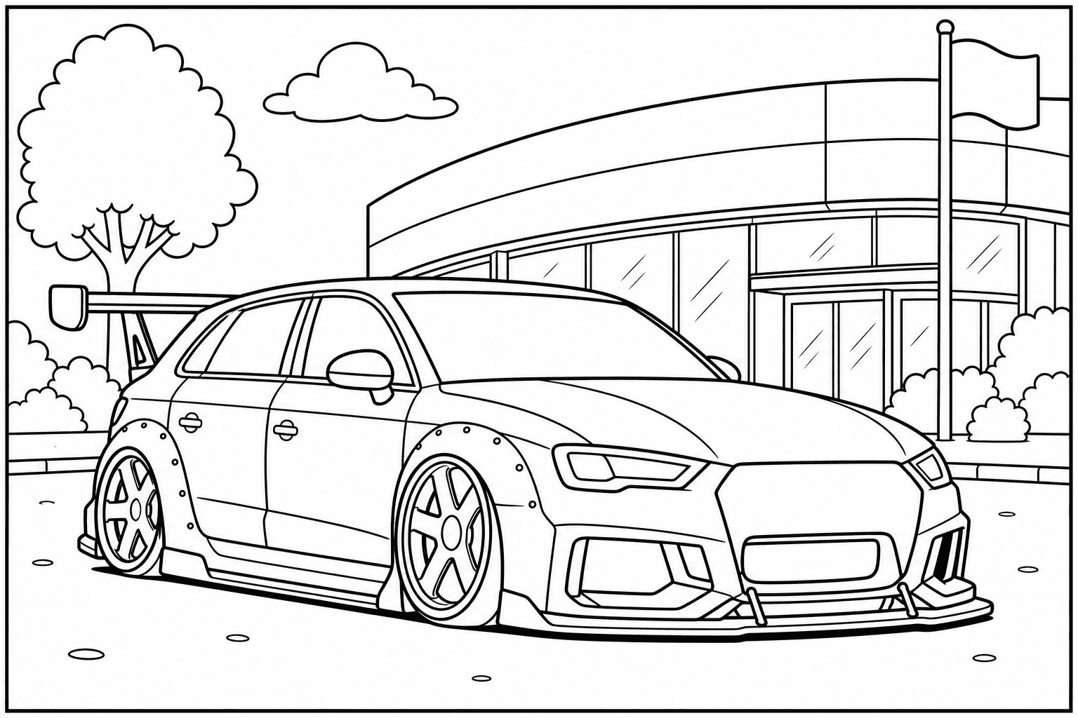 Audi RS3 Sportback 8V coloring page