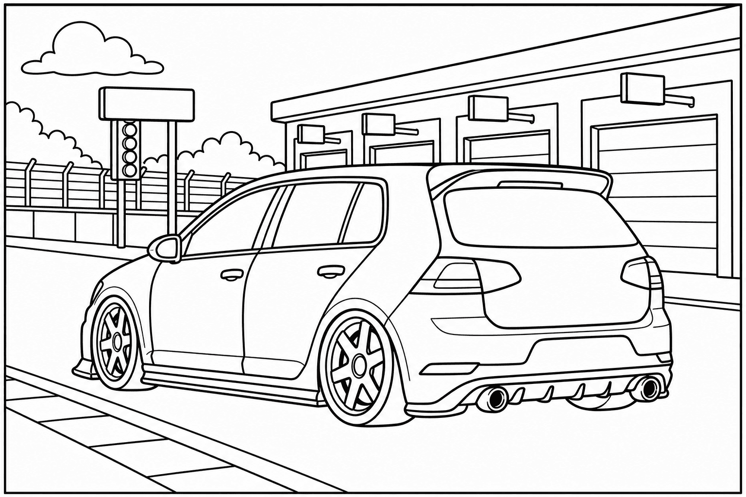 Volkswagen Golf GTI TCR Mk7.5 coloring page