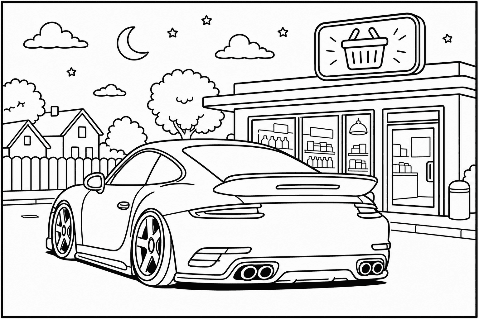 Porsche 911 Turbo S 991.2 coloring page