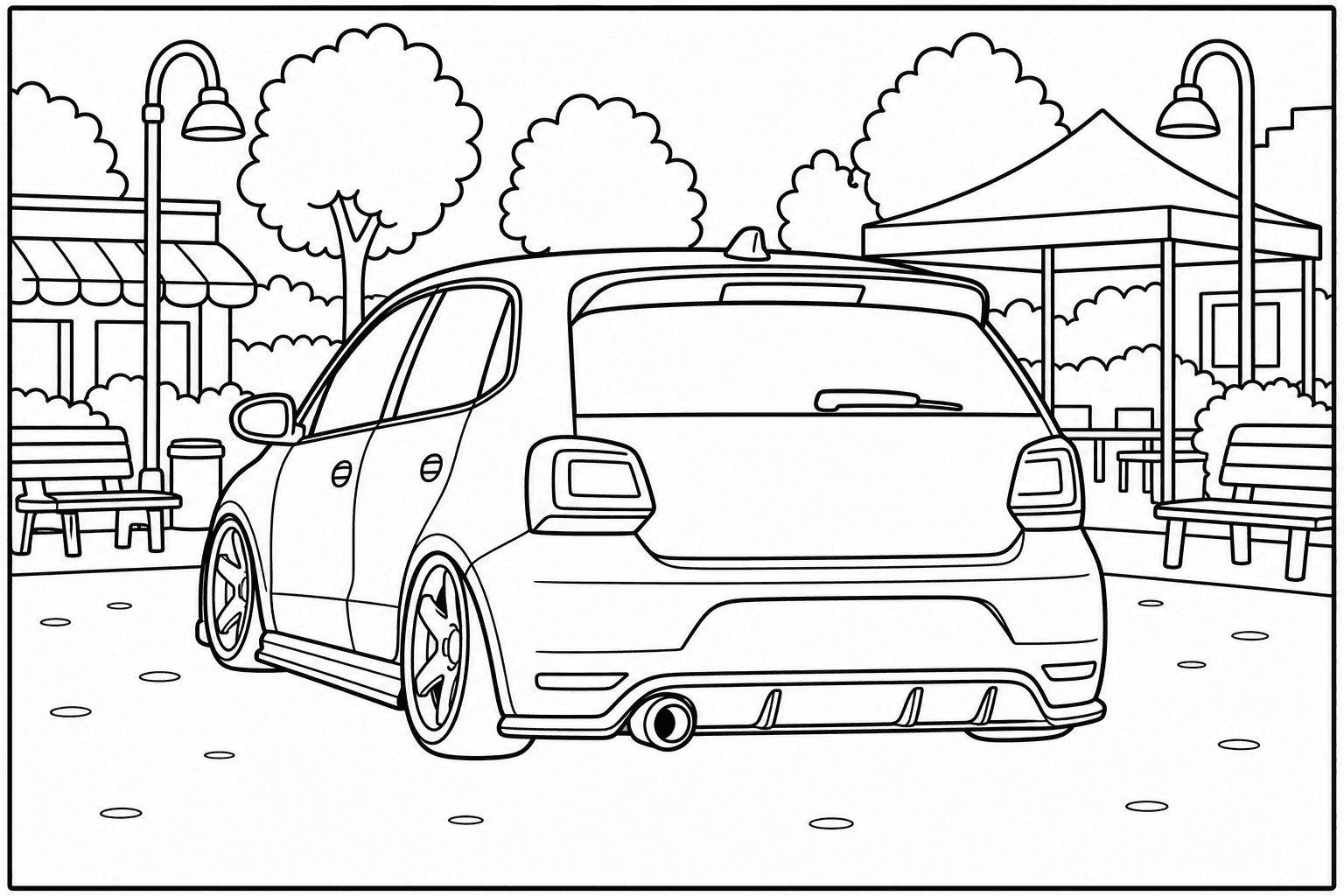 Volkswagen Polo GTI Mk6 coloring page