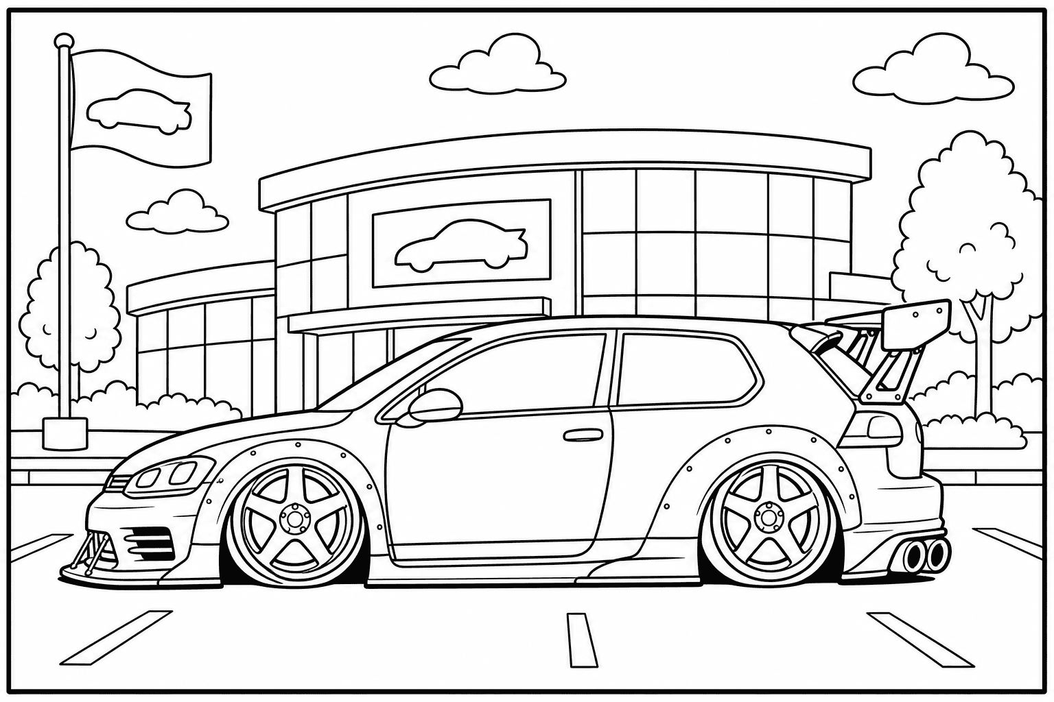 Volkswagen Golf GTI Clubsport S Mk7 coloring page
