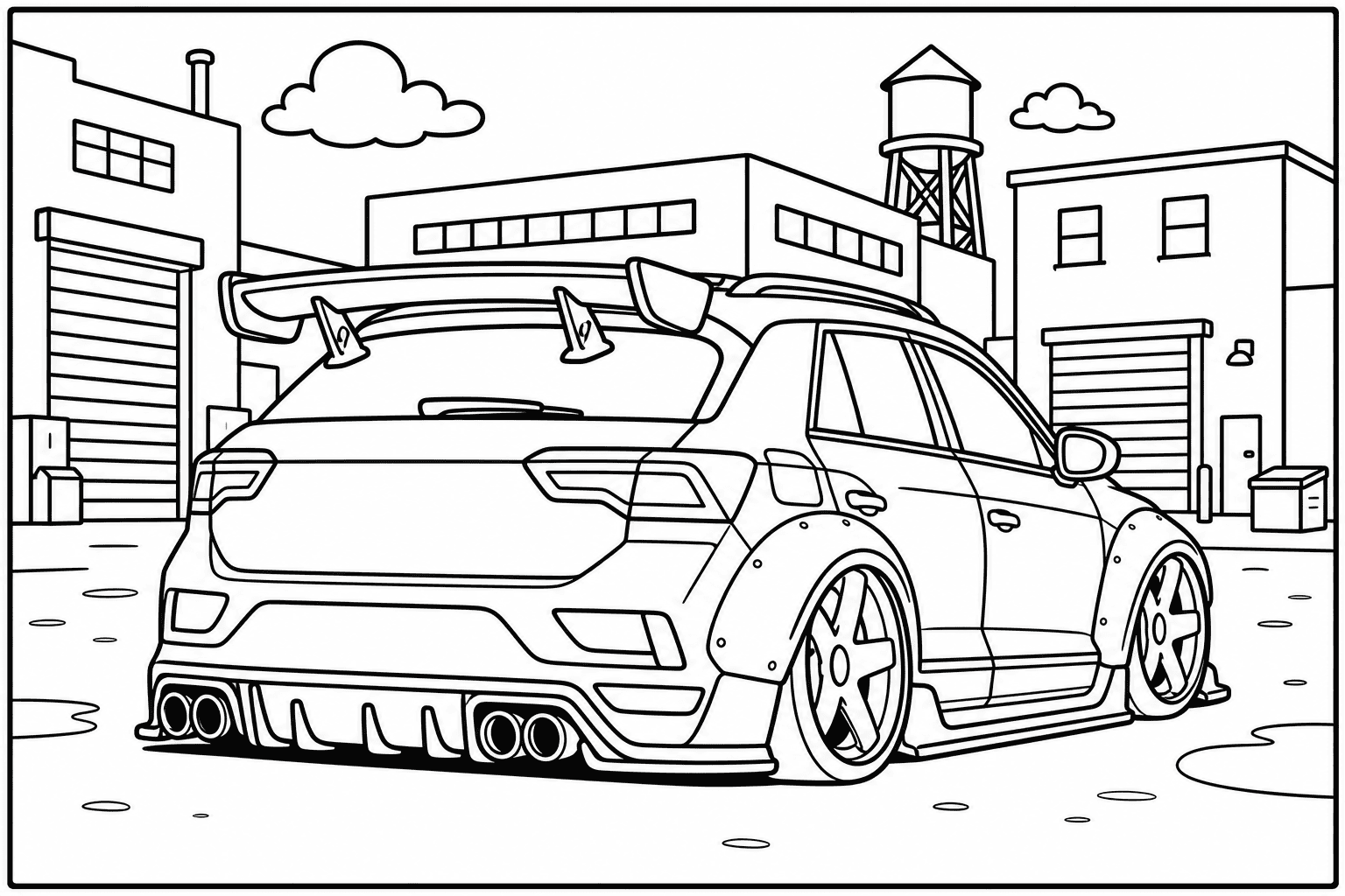 Volkswagen T-Roc R coloring page