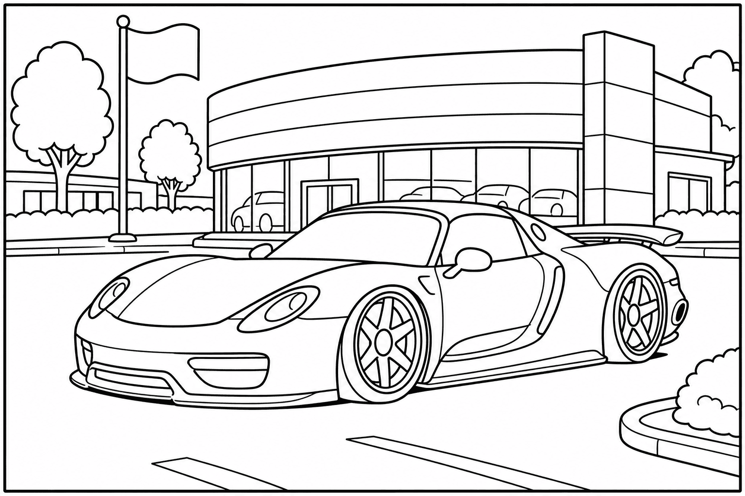 Porsche 918 Spyder coloring page