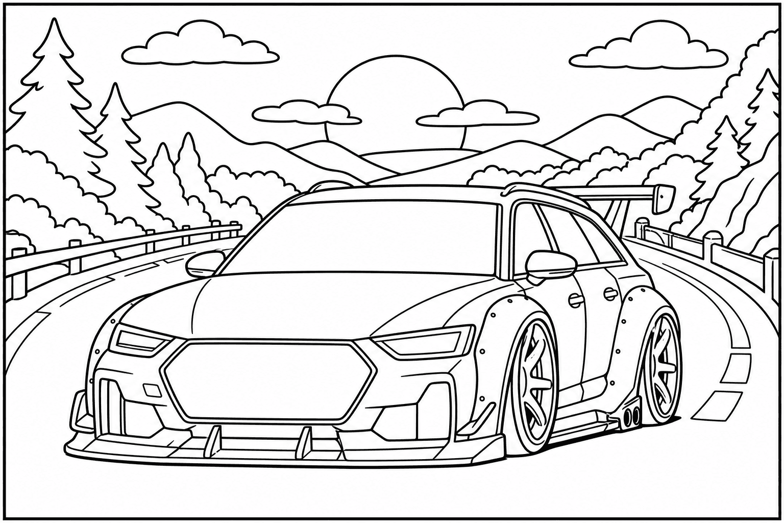 Audi RS6 Avant GT coloring page
