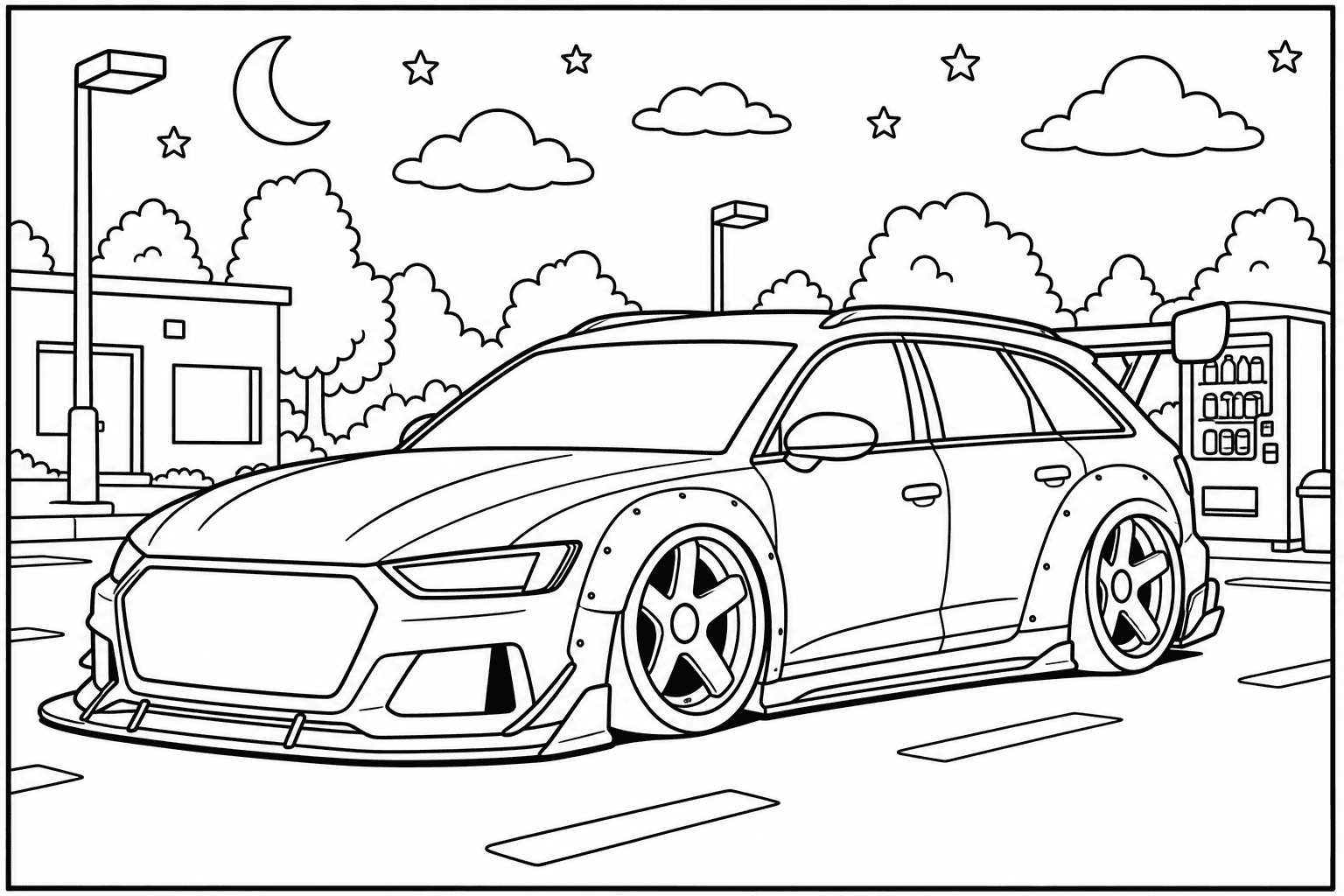 Audi RS6 Avant C8 Performance coloring page