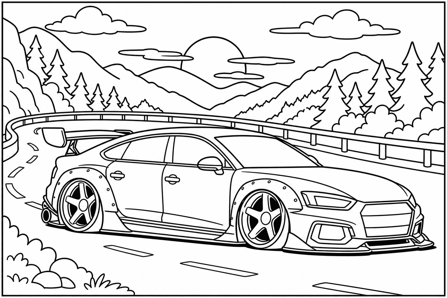 Audi RS5 Sportback B9 coloring page