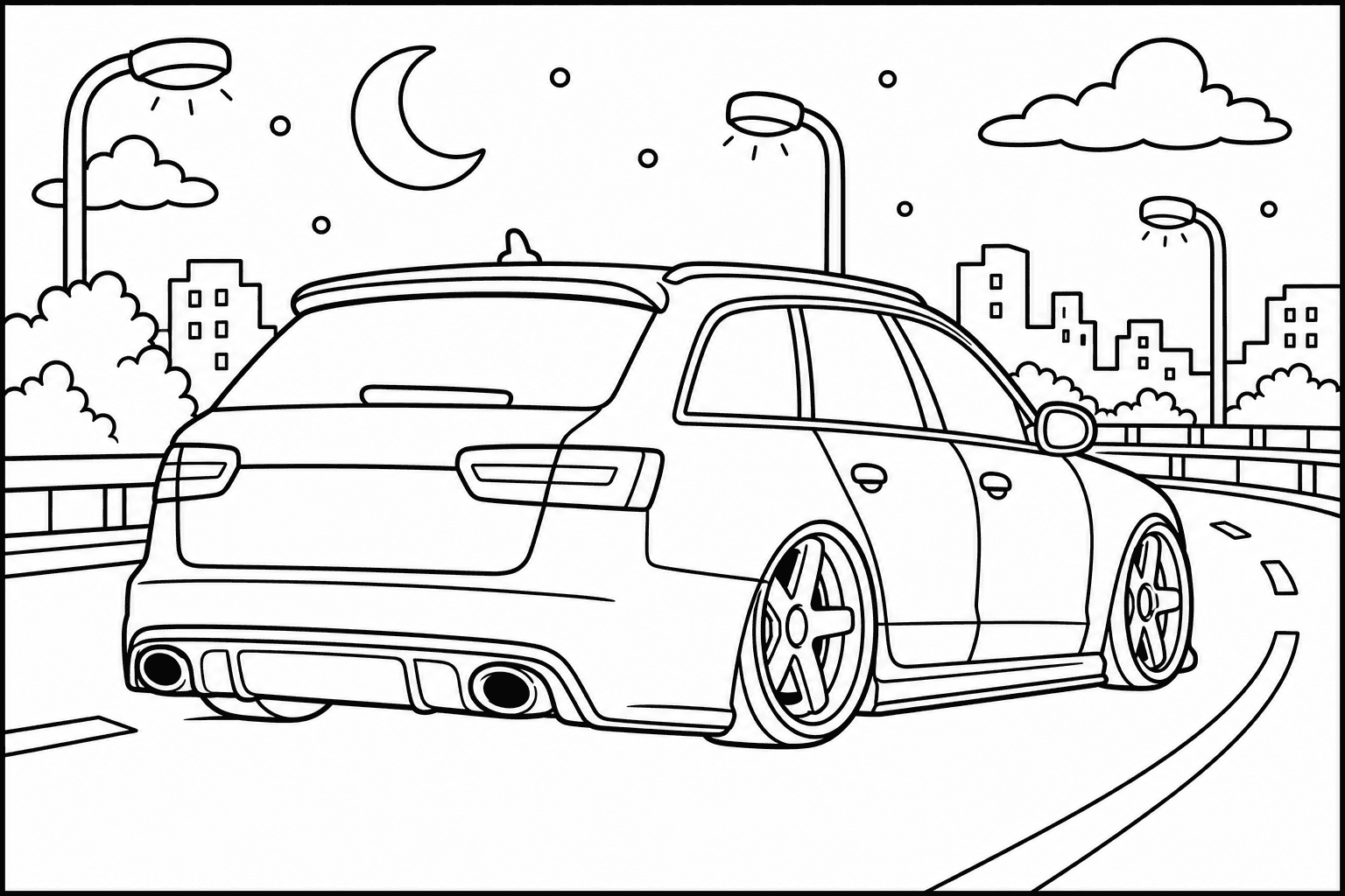Audi RS6 Avant C7 Performance coloring page
