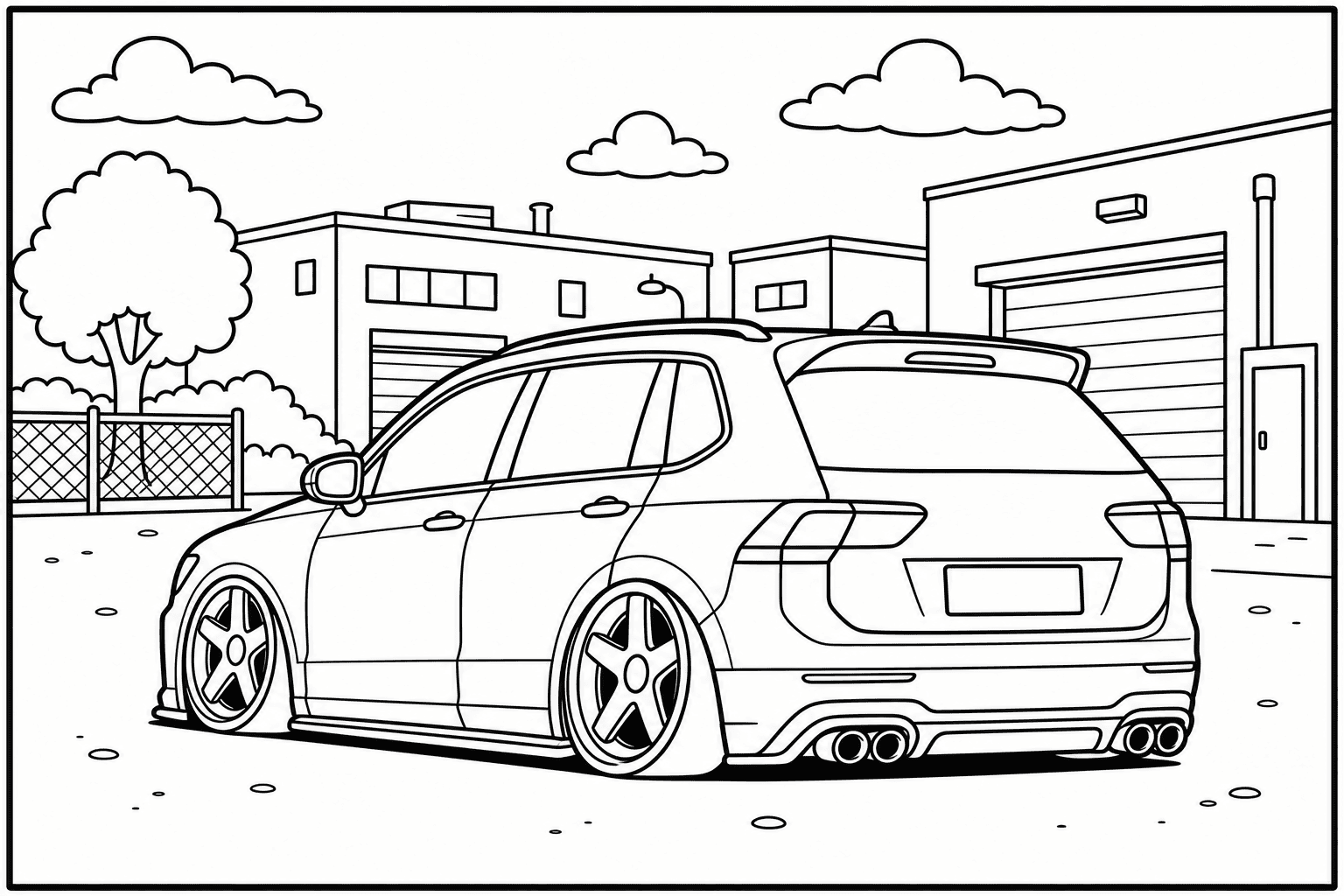 Volkswagen Tiguan R coloring page