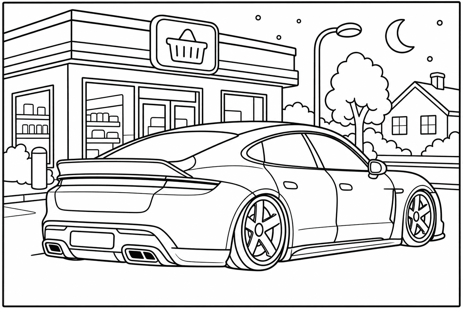 Porsche Taycan Turbo GT coloring page