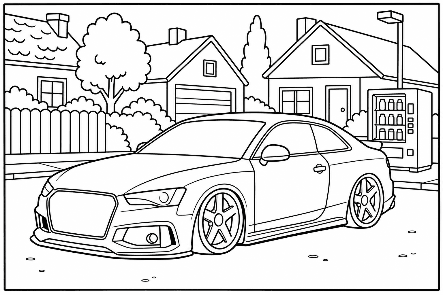 Audi RS5 Coupe B9 coloring page