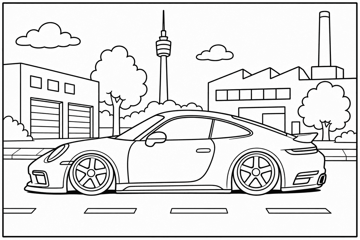 Porsche 911 Dakar 992 coloring page