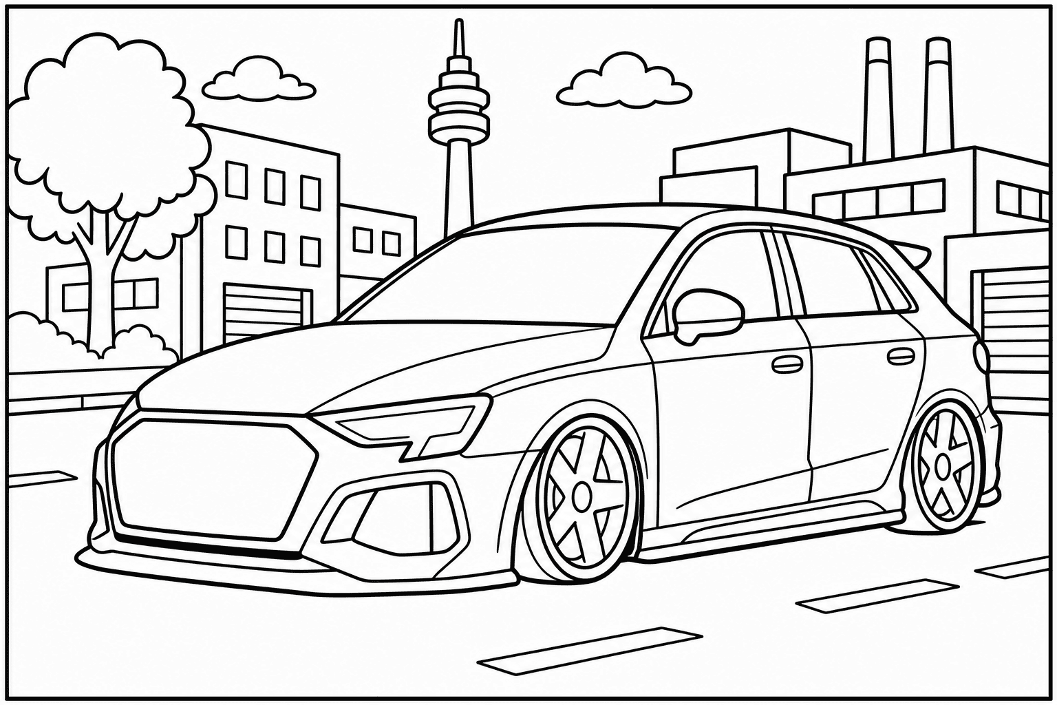 Audi RS3 Sportback 8Y coloring page
