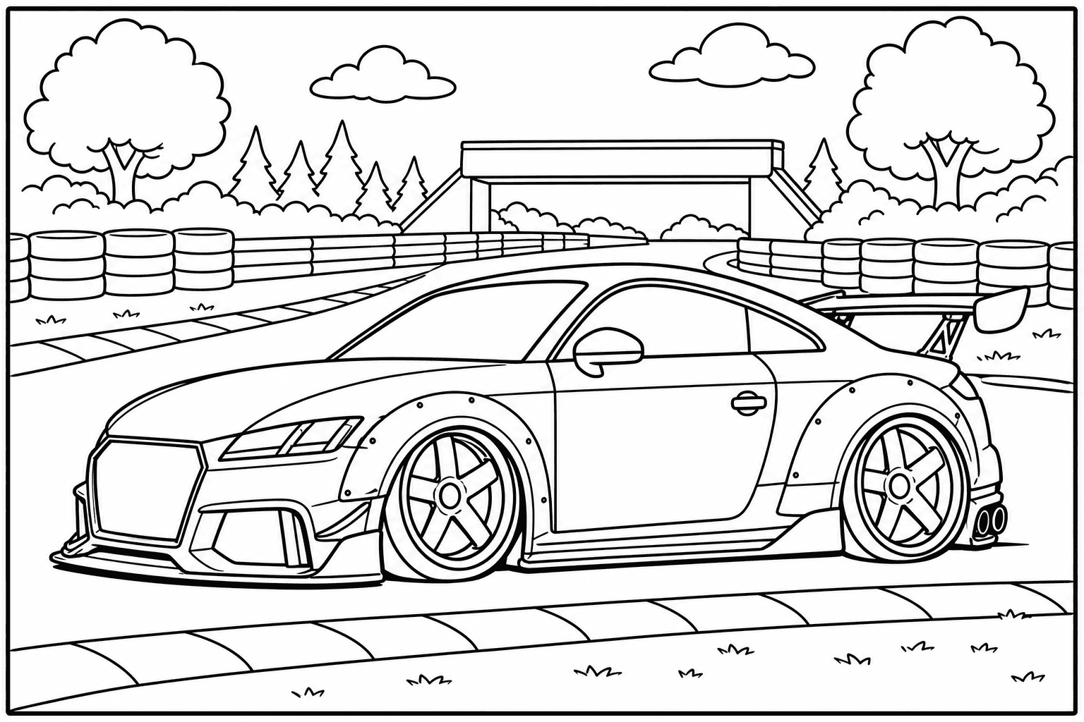 Audi TT RS Coupe 8S coloring page