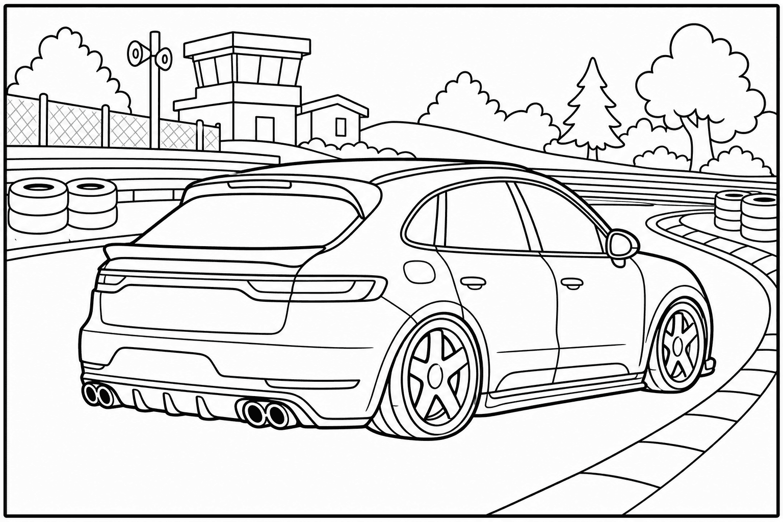 Porsche Macan GTS coloring page