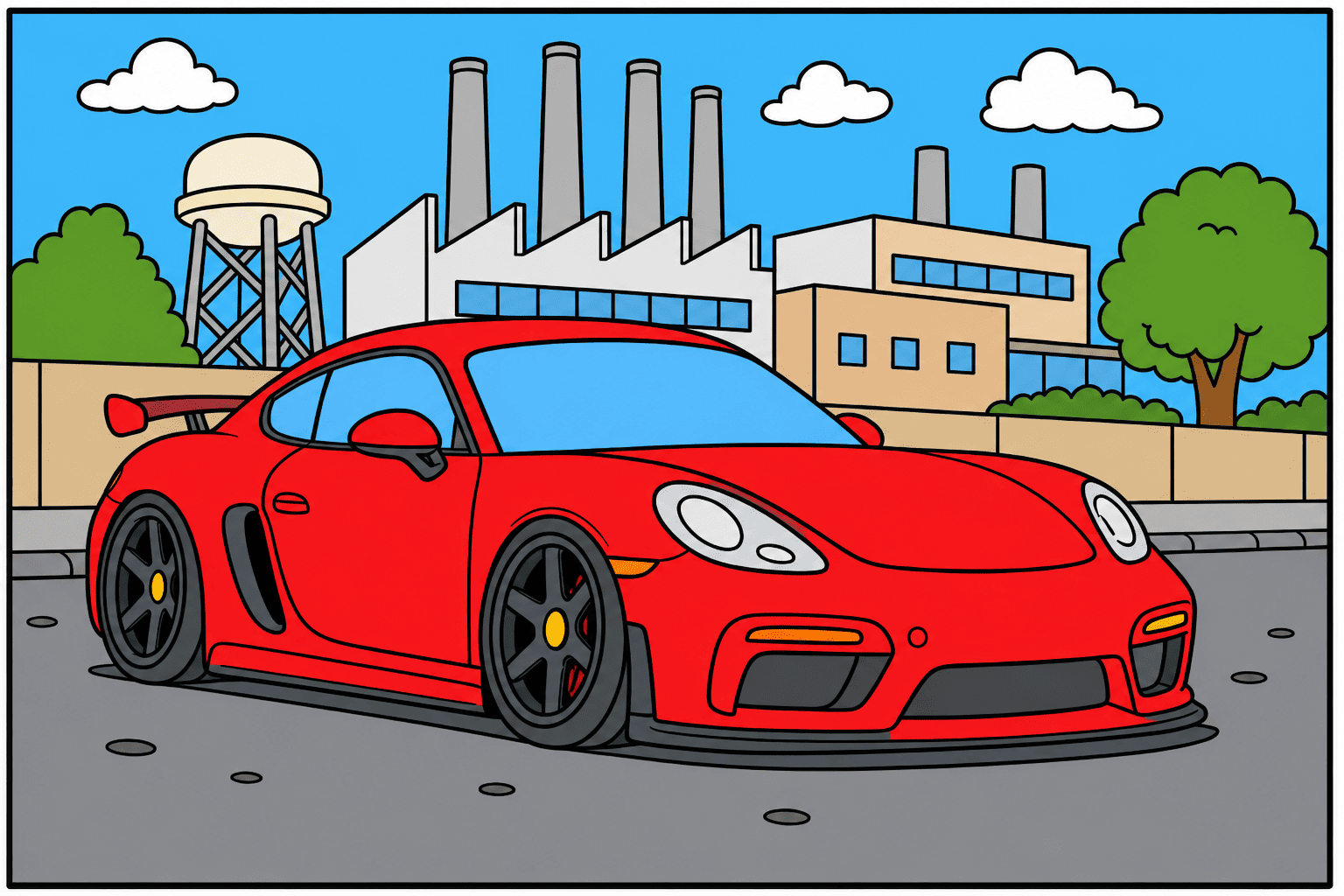 German Legends — car coloring book cover