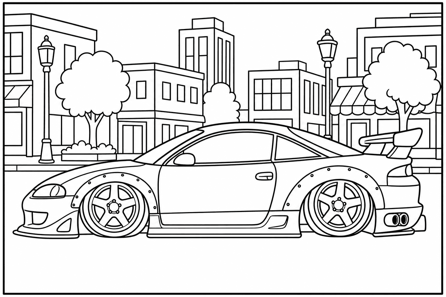 Mitsubishi Eclipse GSX coloring page