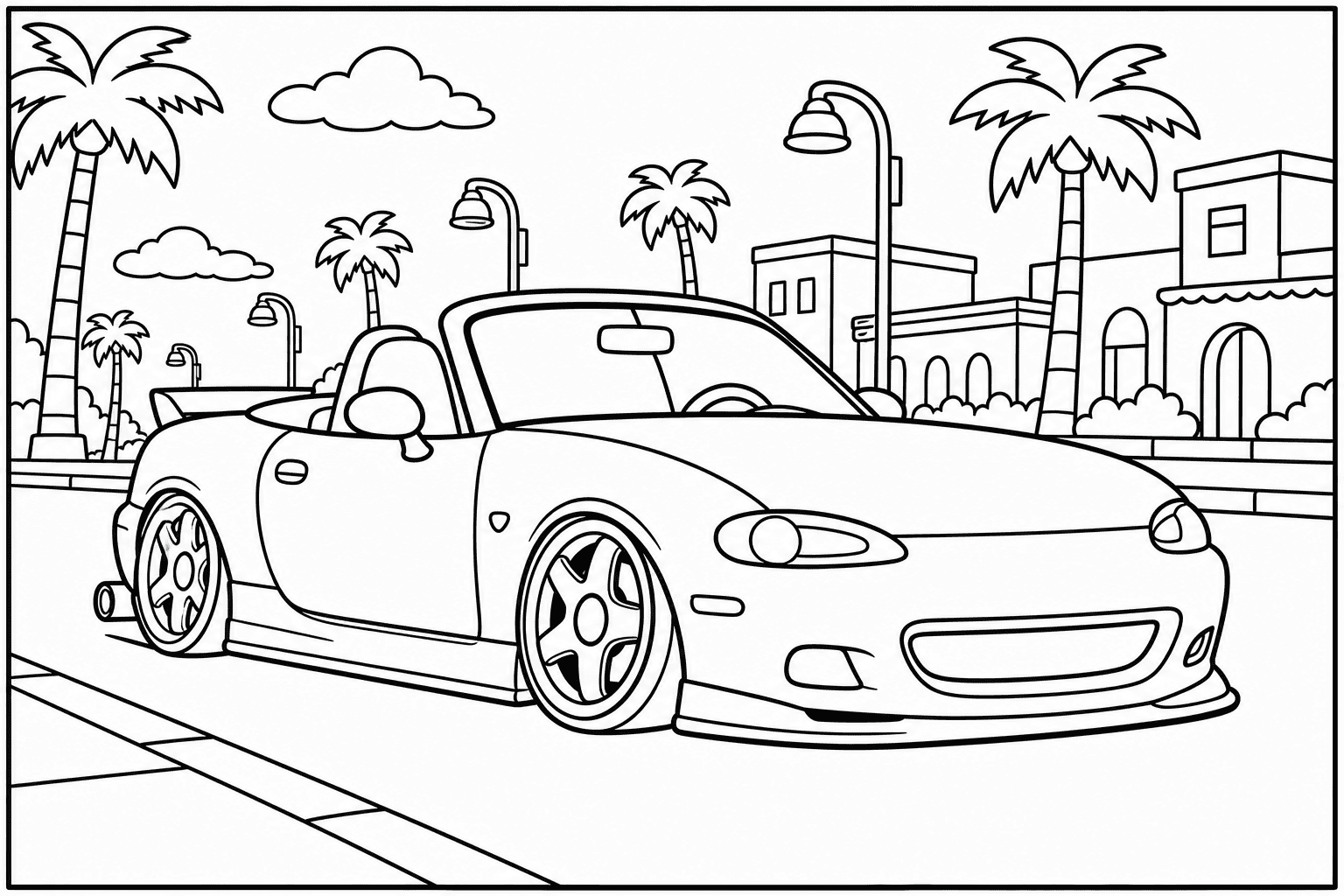 Mazda Miata MX-5 ND coloring page