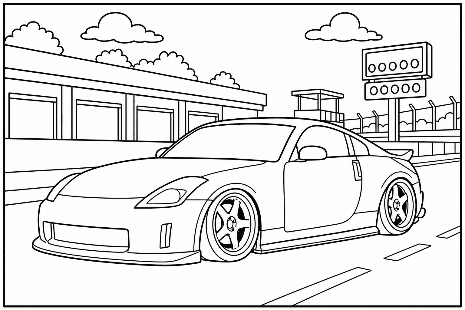 Nissan 350Z coloring page