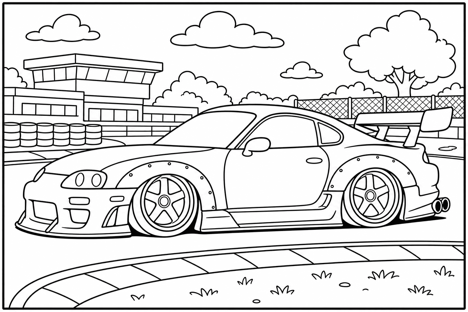Toyota Supra coloring page