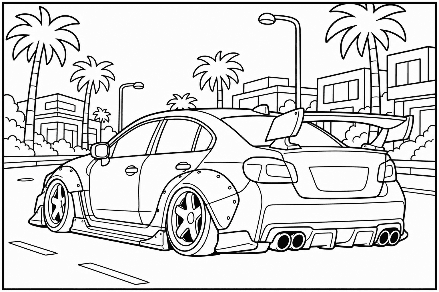 Subaru WRX STI GR coloring page
