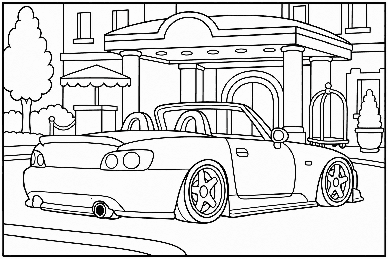 Honda S2000 coloring page