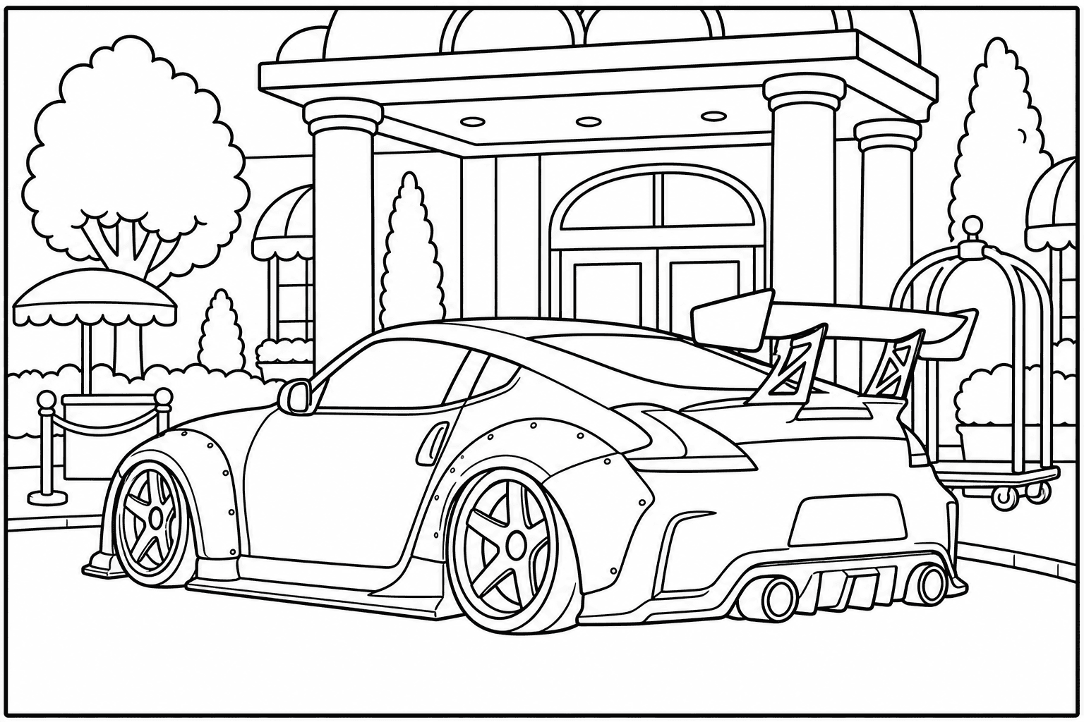 Nissan 370Z coloring page