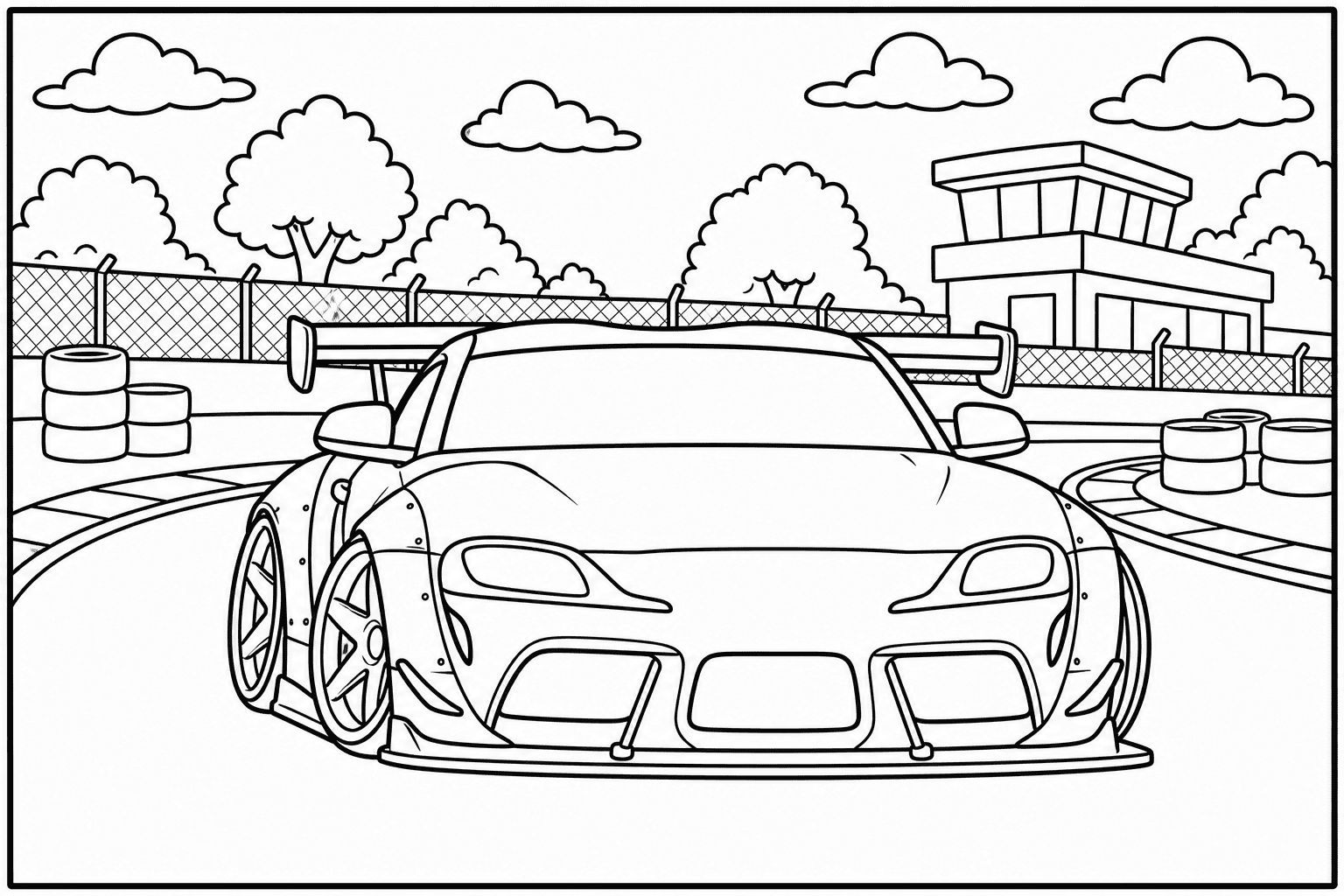 Toyota Supra MK5 coloring page
