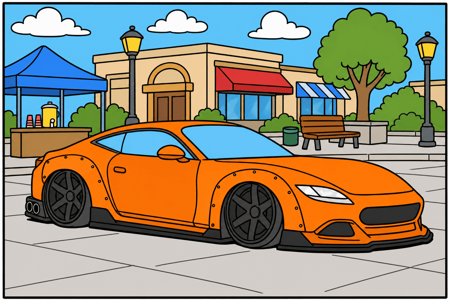 JDM Edition — car coloring book cover