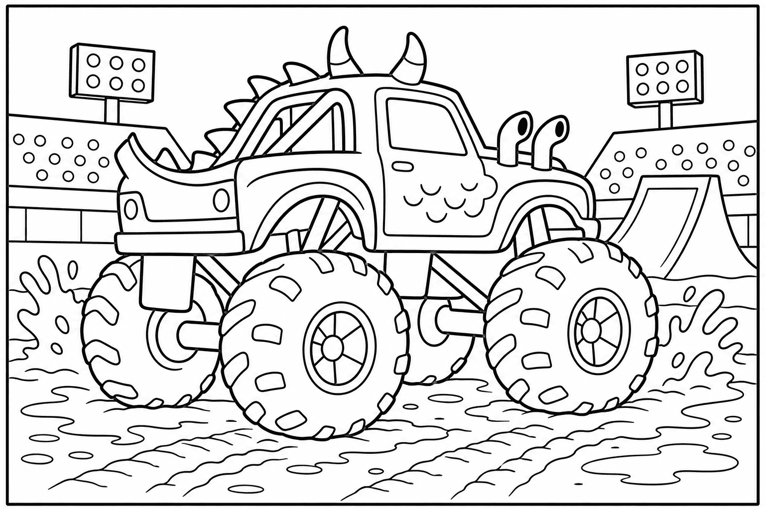 Dragon Monster Truck coloring page
