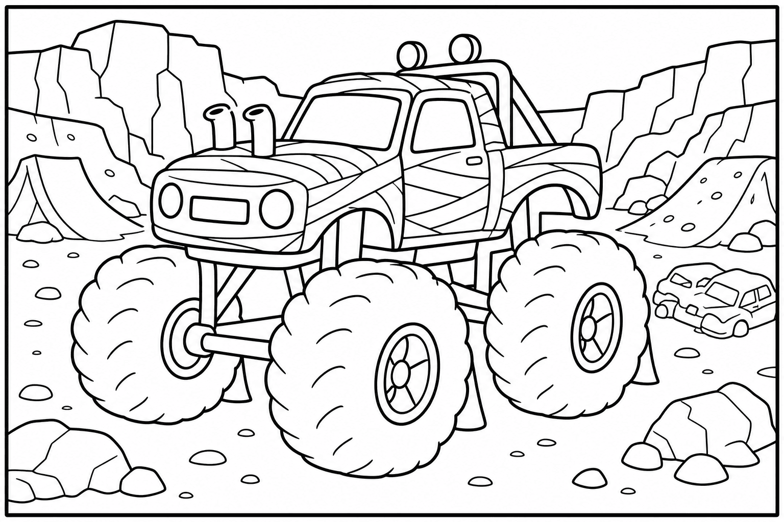 Mummy Monster Truck coloring page from the Monster Trucks Edition book