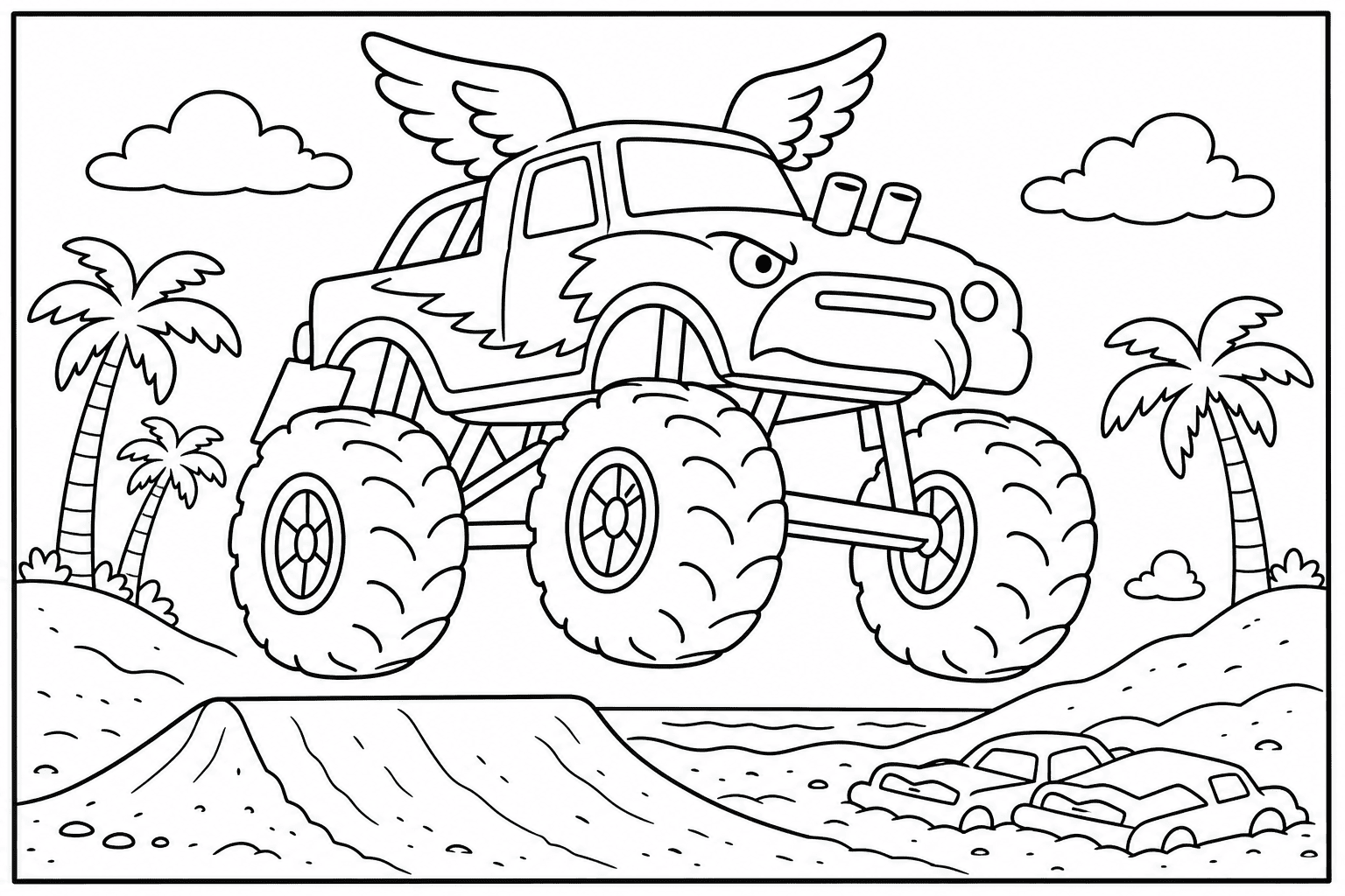 Eagle Monster Truck coloring page from the Monster Trucks Edition book