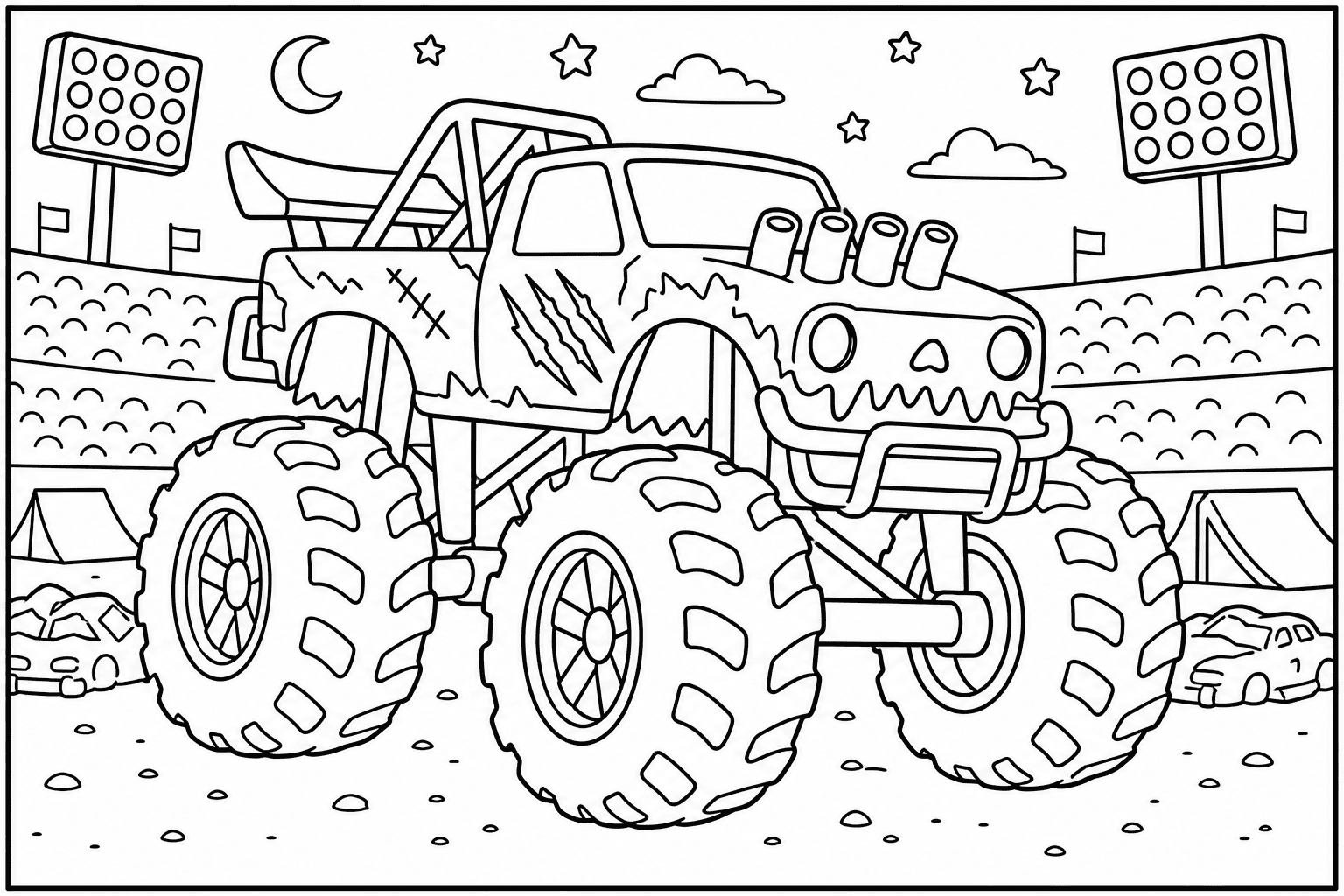 Zombie Monster Truck coloring page from the Monster Trucks Edition book