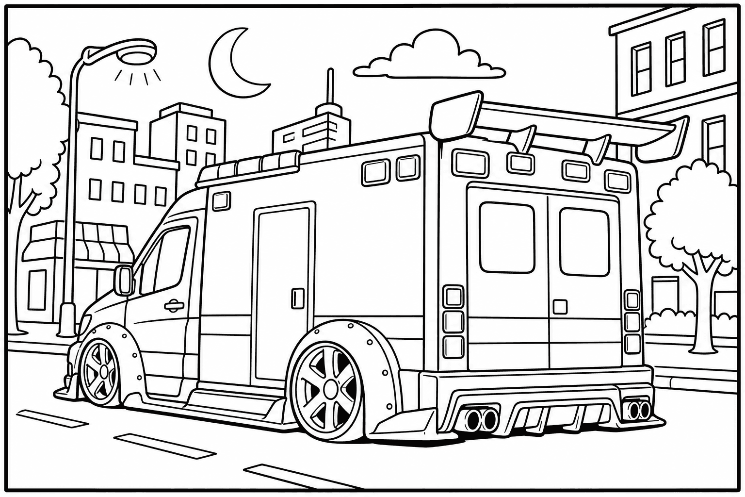 Volkswagen Crafter Ambulance coloring page