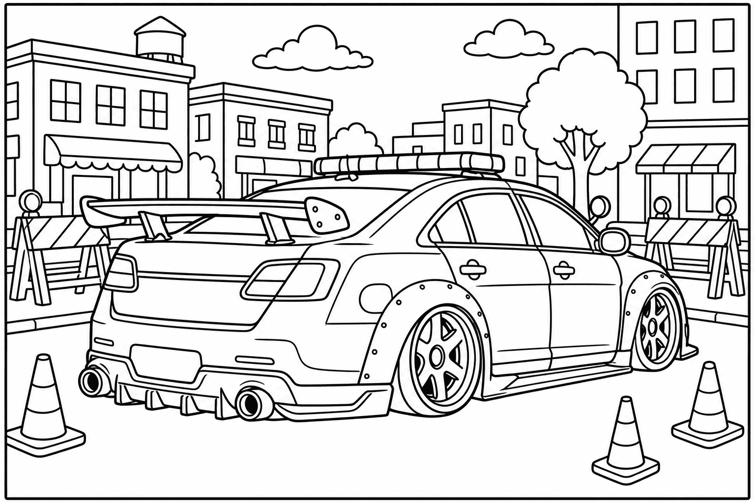 Ford Police Interceptor Sedan coloring page